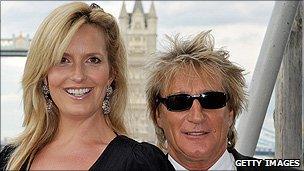 Penny Lancaster and Rod Stewart