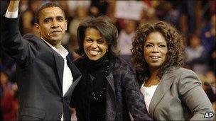 Barack Obama, Michelle Obama and Oprah Winfrey