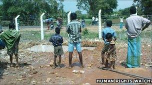 Children in a camp in Sri Lanka