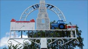 Trunch's village sign