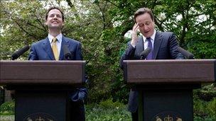 Nick Clegg and David Cameron