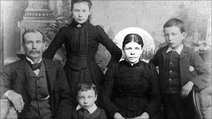 Bridget Driscoll, circled, in a family photograph