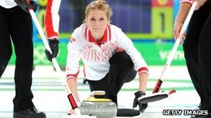 Russian female curler Margarita Fomina