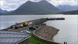 New pier at Raasay. Pic: Iain MacDonald/BBC