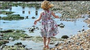 Girl on a beach