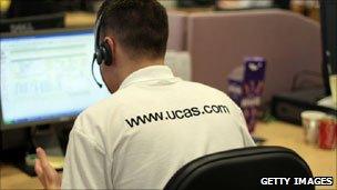 Ucas helpline worker