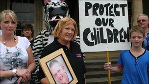 Protesters at County Hall