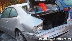 Car involved in a crash scam (2009 file pic)