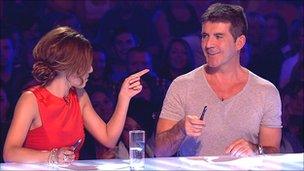 Cheryl Cole and Simon Cowell