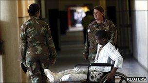 Military medics in Natalspruit hospital