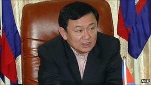 Ousted Thai leader Thaksin Shinawatra (file image from 13 December 2009)