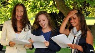 Pupils get their results