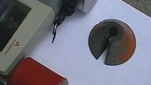 Some of the seized uranium-238