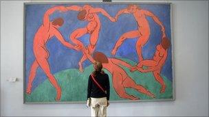 The original Dance by Henri Matisse on the wall in the State Hermitage Museum, St Petersburg.