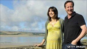 Samantha and David Cameron