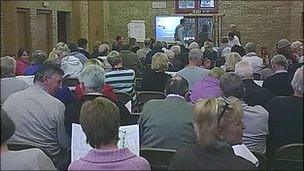 Public meeting at Leighton village hall, near Welshpool