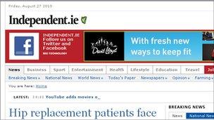 Irish Independent website