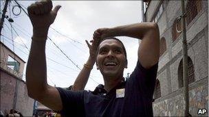 Gustavo Rojas on the campaign trail, Caracas, 26 July