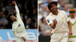 Mohammad Amir (left) and Mohammad Asif