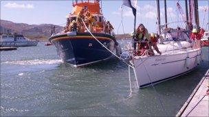 The Breaksea Light safely moored in Holyhead