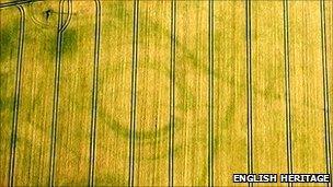 Aerial view of a prehistoric site in Holderness