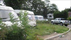 A traveller site in Kent