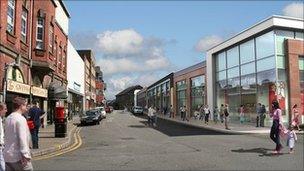 Image of how Taff Street would look