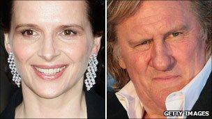 Juliette Binoche and Gerard Depardieu