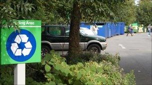 Recycling site at Safeway in Guernsey