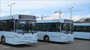 Connex buses in Jersey