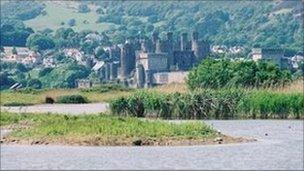 Lagoon at Conwy RSPB reserve in wetter times