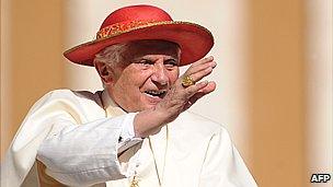 Pope Benedict in red hat