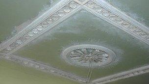 Restored ceiling in Bedwellty House