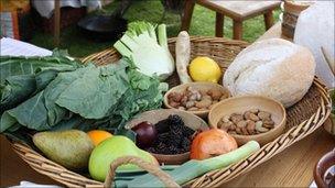 A basket of food. Pics: Wakefield Council