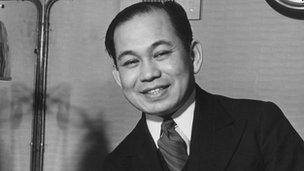 The first Burmese broadcaster U Myat Tun in 1940