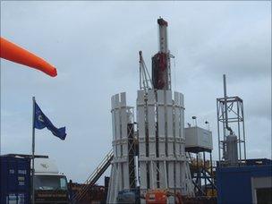 Cuadrilla Resources rig in Blackpool