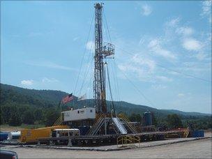 A Chesapeake gas rig in Pennsylvania