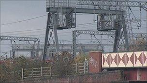 Railway line in Leeds