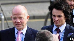 William Hague and his former special adviser Christopher Myers in October 2009