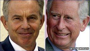 Tony Blair and Prince Charles