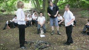 Gareth Malone and his pupils