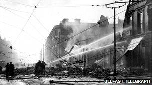 aftermath of the Belfast Blitz, May 1941