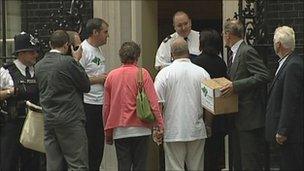 One Wight campaigners at Downing Street