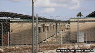 Construction Camp on Christmas Island, where unaccompanied minors, women and families with children are held (Courtesy of Amnesty International)