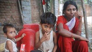 Afsana and two of her children