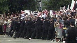 Protest outside Edinburgh's New College