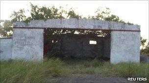 The disused ranch in Tamaulipas where the migrants' bodies were found (26 August 2010)