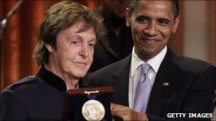 Sir Paul McCartney and Barack Obama