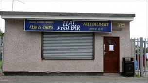 Llay Fish Bar, Llay, Wrexham, which now operates under new ownership and a different name