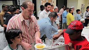 Supper at a mosque in Virginia